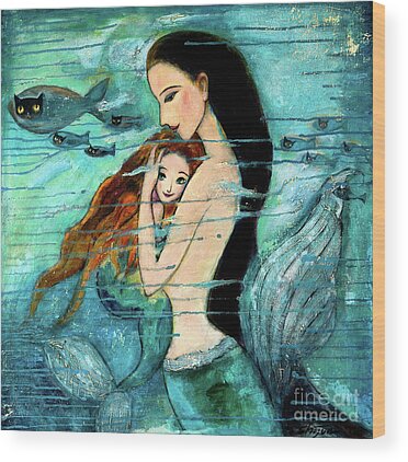 Mermaid Wood Prints