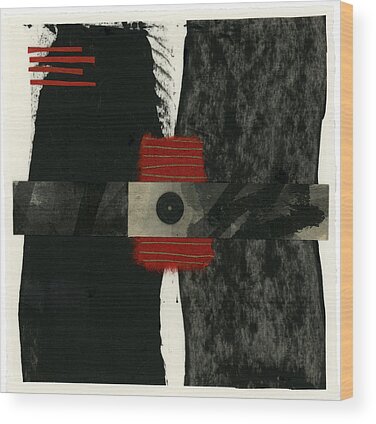 Torn Paper Collage Wood Prints