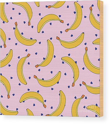 Banana Pattern Wood Prints