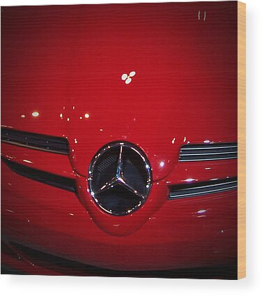 Mercedes Benz Emblem Wood Prints