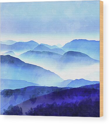 Blue Ridge Mountains Wood Prints