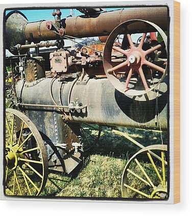 Steam Tractor Wood Prints