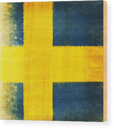 Swedish Flag Wood Prints