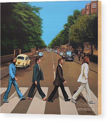 The Beatles Music Rocks Wood Prints