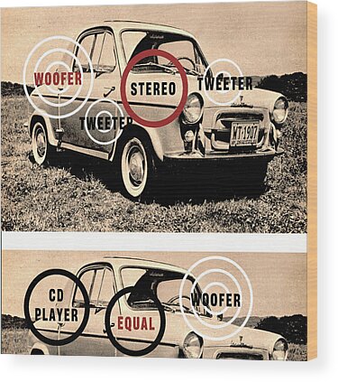 Car Stereo Wood Prints