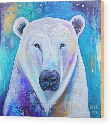 Polar Bear Part Wood Prints