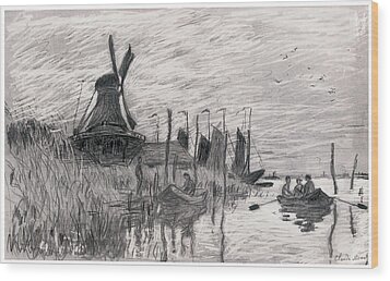 Windmill At Zaandem Painting by Claude Monet
