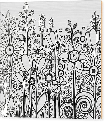 Kitchen Towels By Robin Mead Flower Black White