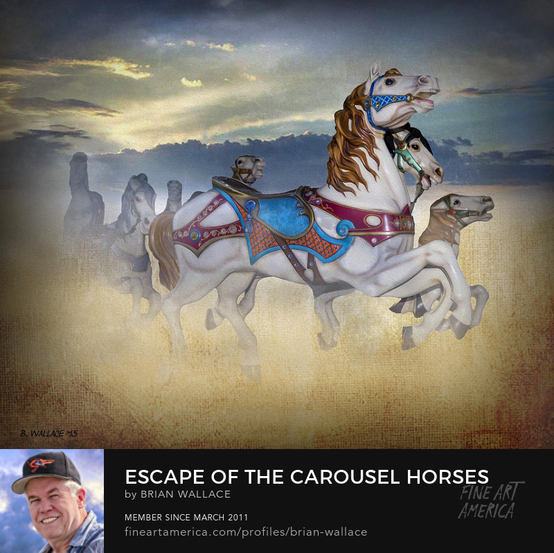 Escape Of The Carousel Horses by Brian Wallace