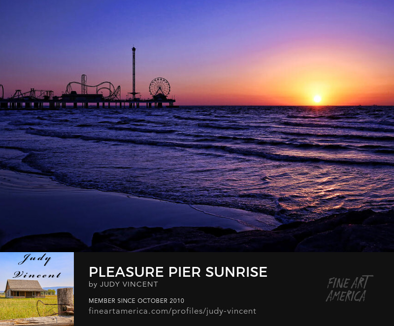 Pleasure Pier Sunrise Galveston Texas