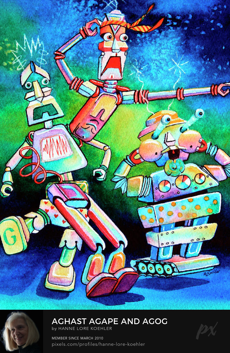 Robot Art Prints for children