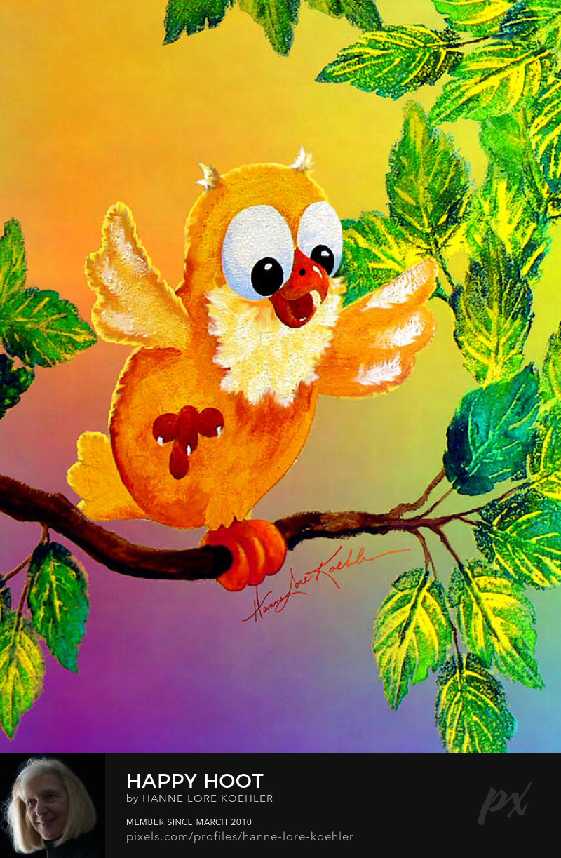 Happy Owl Painting For Kids