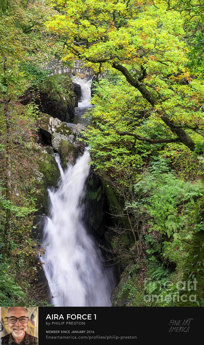 Aira Force waterfall, Cumbria, Philip Preston photography