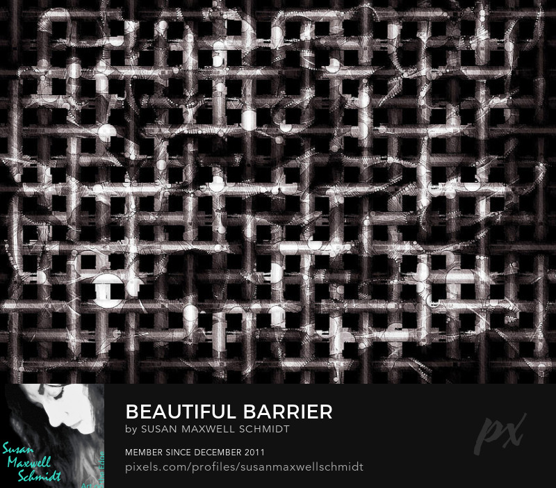 Beautiful Barrier Abstract Art Print by Susan Maxwell Schmidt