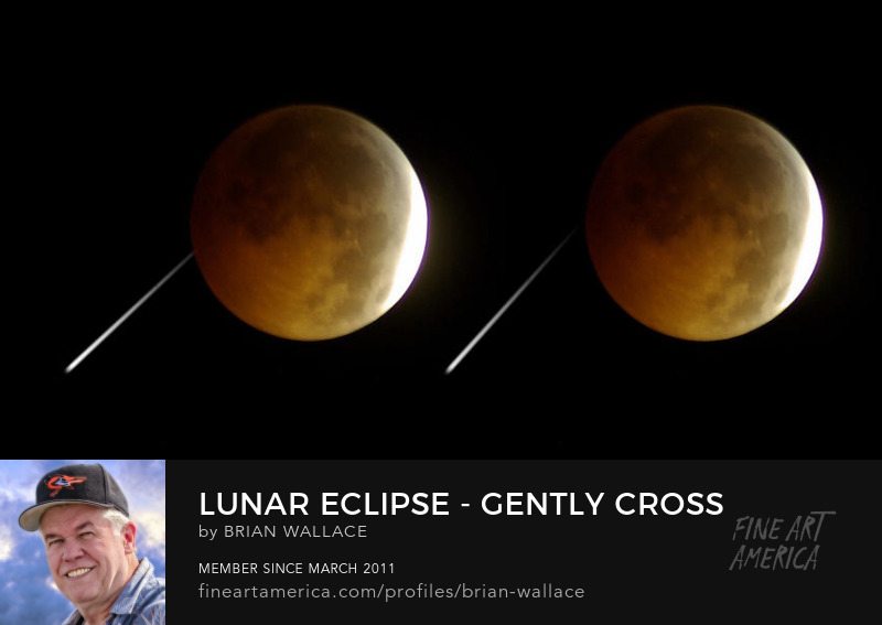 Lunar Eclipse - Gently cross your eyes and focus on the middle image by Brian Wallace