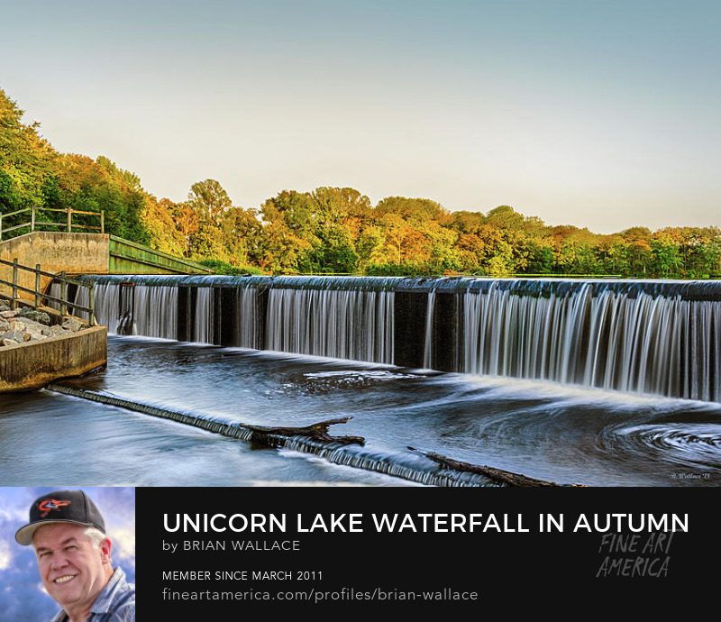 Unicorn Lake Waterfall In Autumn by Brian Wallace