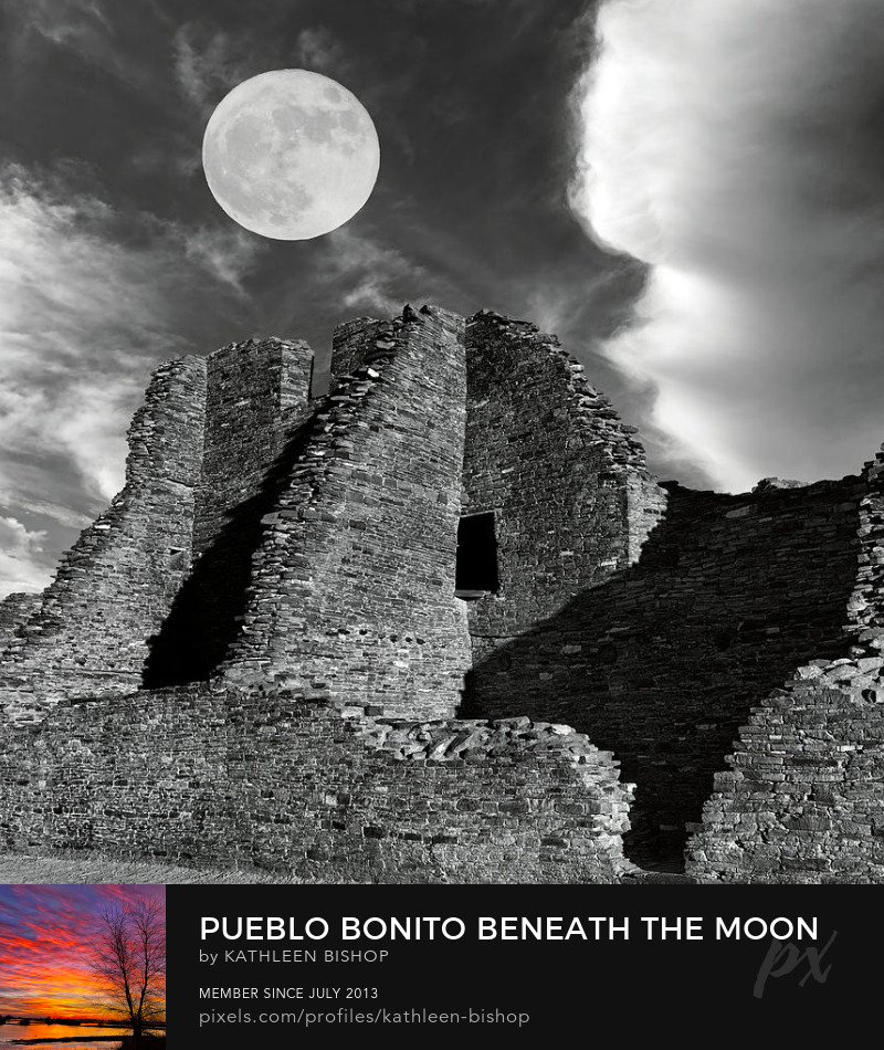 Pueblo Bonito Beneath the Moon by Kathleen Bishop Photography
