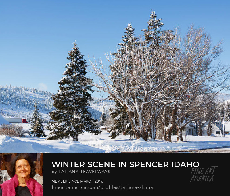 Winter scene in Spencer Idaho