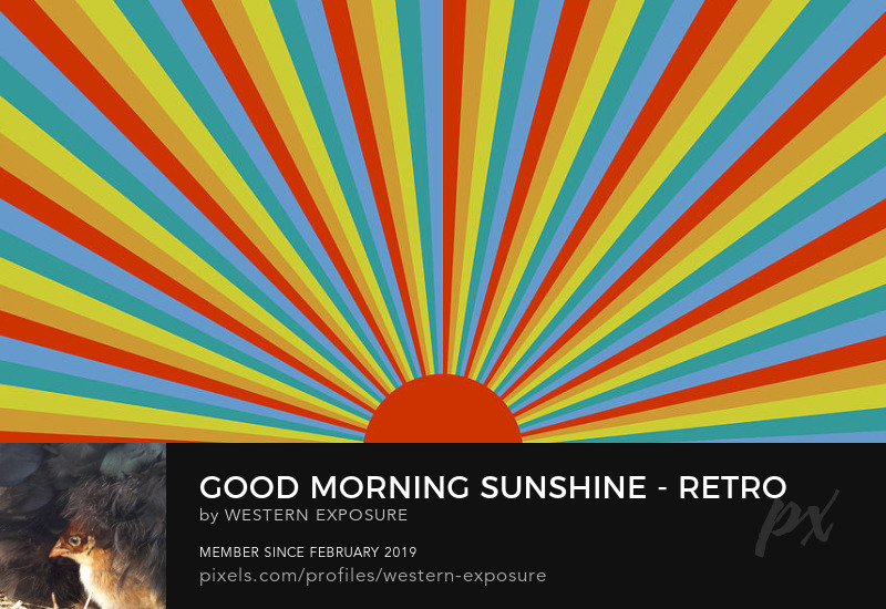 Good morning sunshine retro rainbow colors prints Sell Art Online