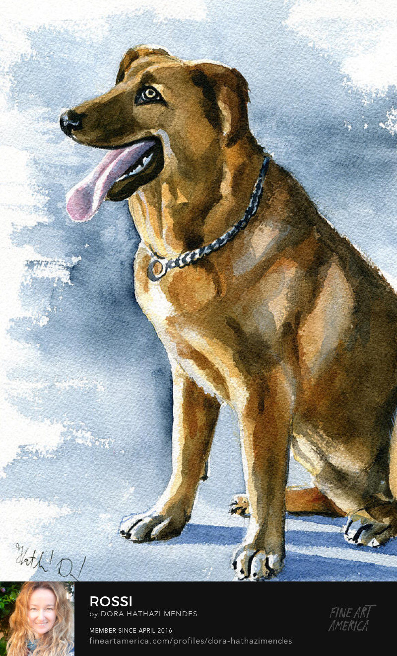 dog painting by Dora Hathazi Mendes