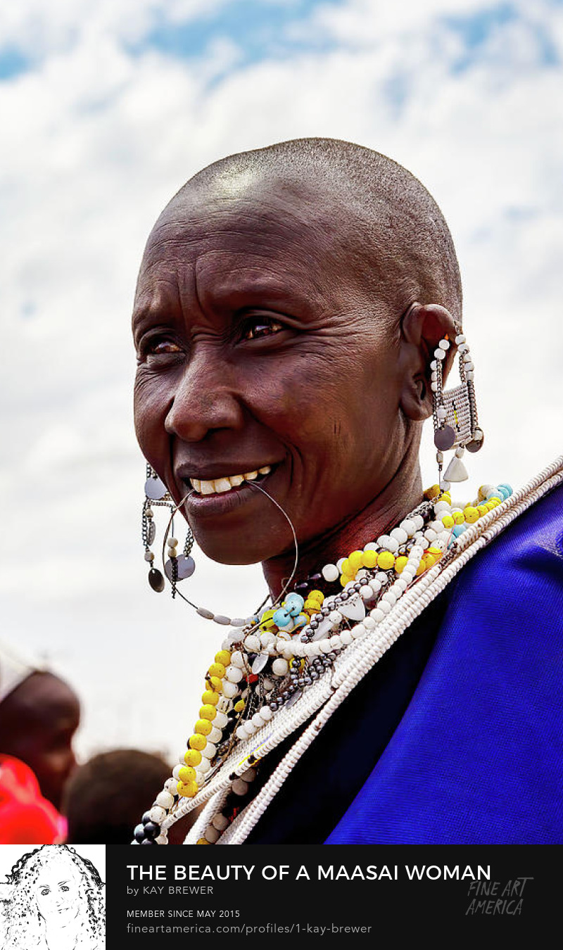 Maasai Woman in Selective Color by Kay Brewer