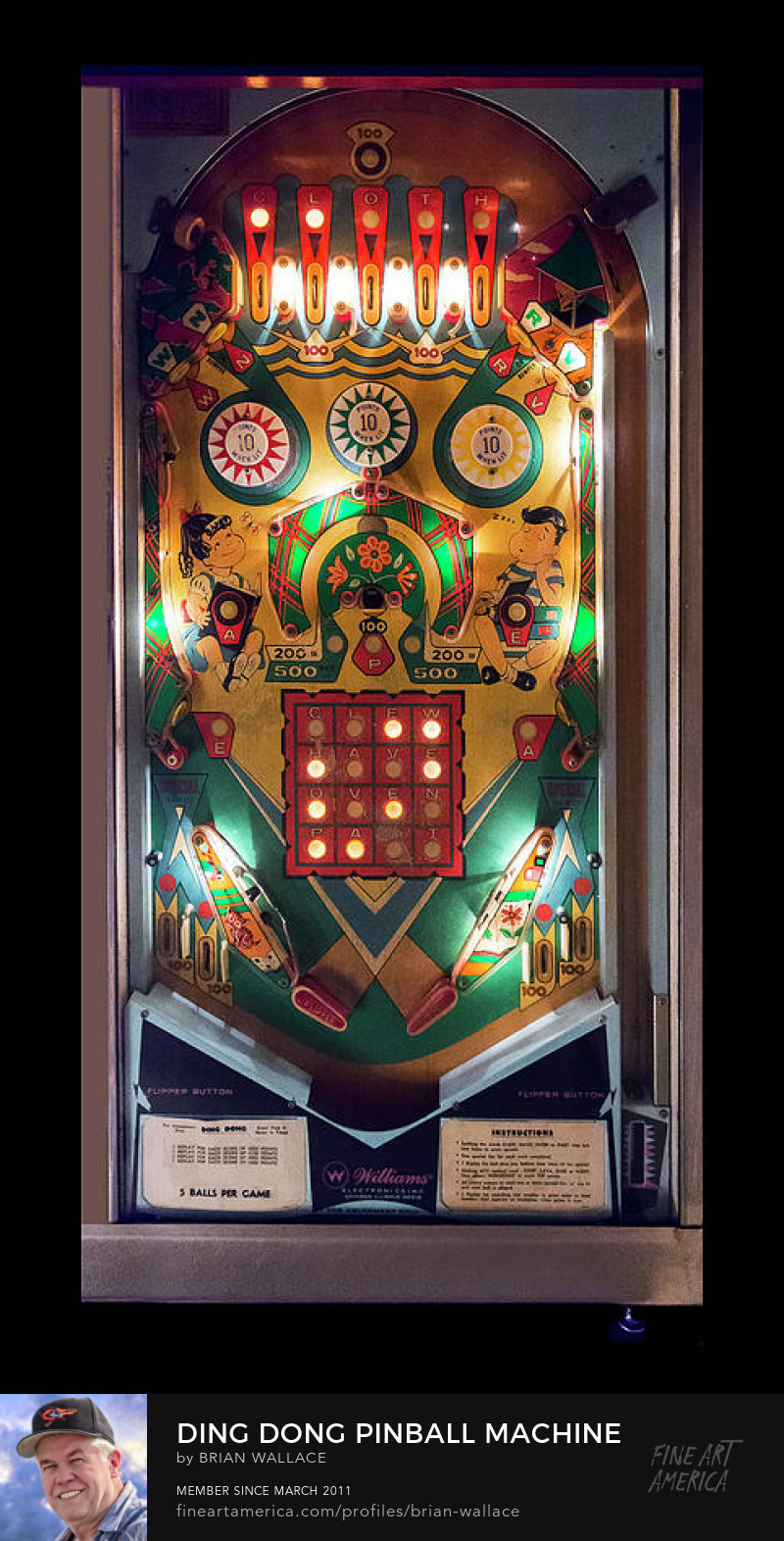 Ding Dong Pinball Machine by Brian Wallace
