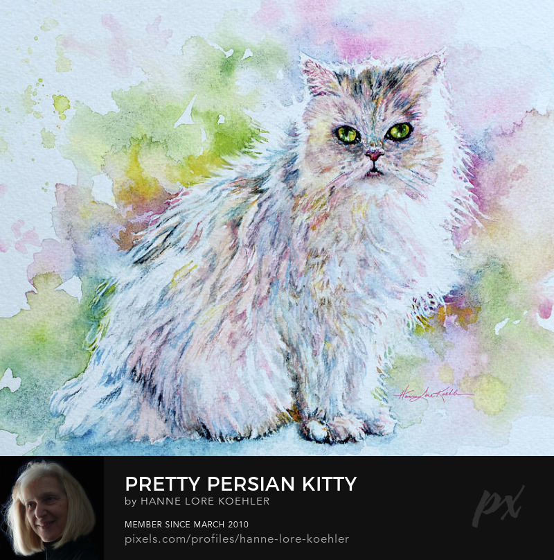 Persian Cat Painting Commission