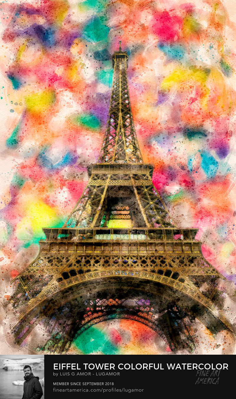 Eiffel tower France Paris Lugamor art prints