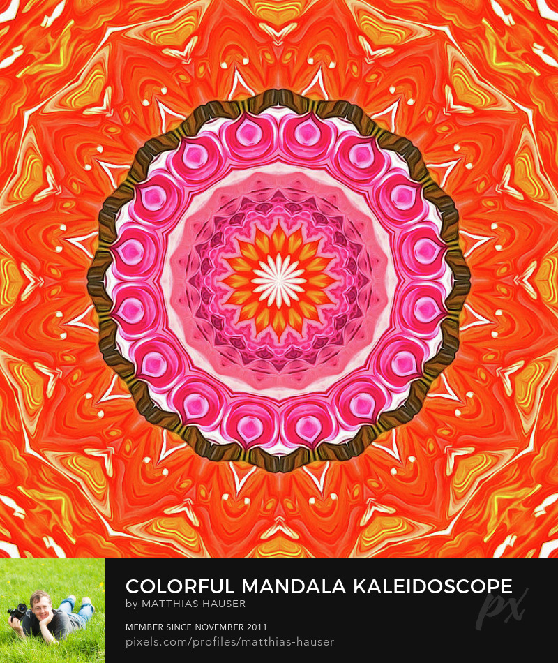 Vibrant Kaleidoscope Art Mandala Style 