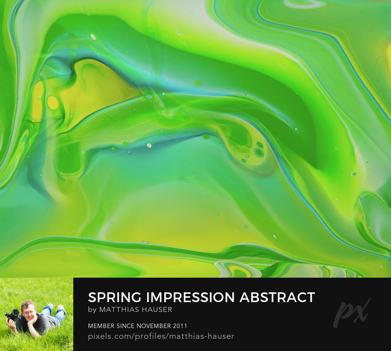 Abstract Art Spring Impression Acrylic Pouring