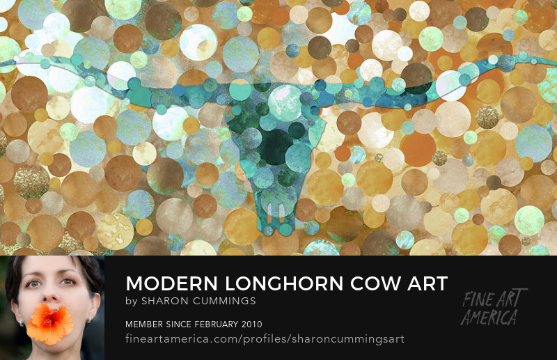 Longhorn Cow Art