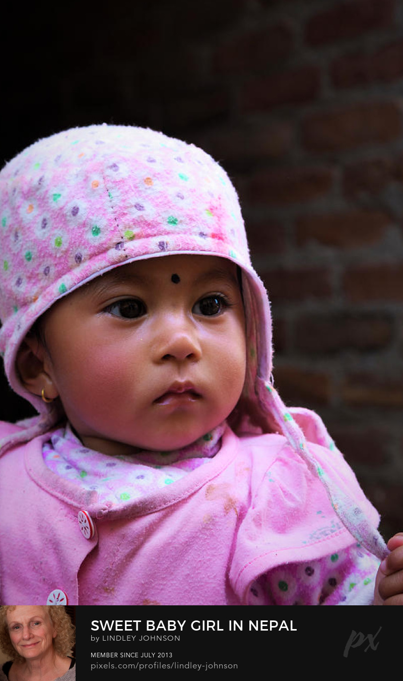sweet baby girl in nepal photograph by lindley johnson