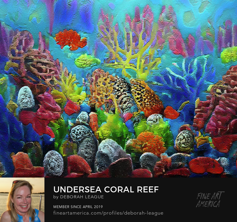 Digital Art Undersea Coral Reef by Deborah League