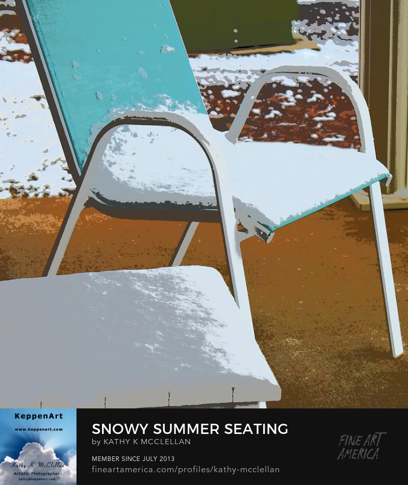 Snowy Summer Seating by Kathy K. McClellan