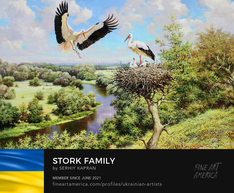 Storks Canvas Art
