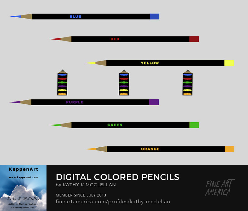 Digital Colored Pencils by Kathy K. McClellan