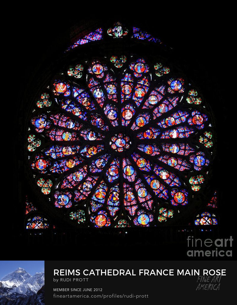 Reims Cathedral main rose by Rudi Prott