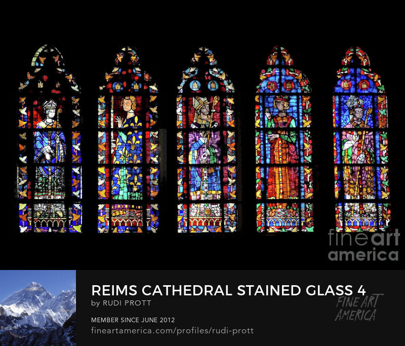 Reims Cathedral stained glass by Rudi Prott