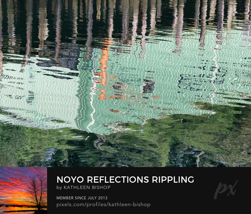 Noyo Reflections Rippling in the River by Kathleen Bishop Photography