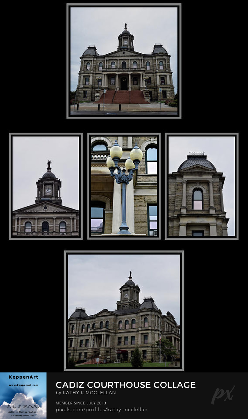 Cadiz Courthouse Collage by Kathy K. McClellan