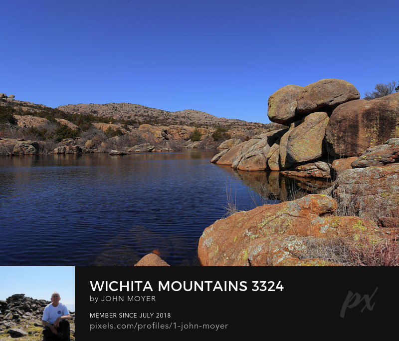 Post Oak Lake at the Wichita Mountains National Wildlife Refuge in Comanche County, Oklahoma, United States on February 15, 2023