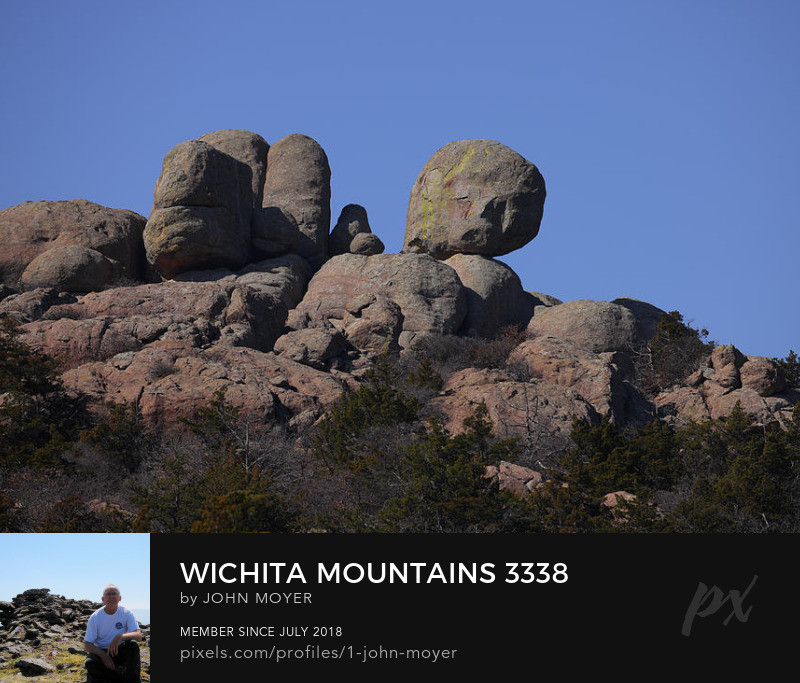 Post Oak Boulders at the Wichita Mountains National Wildlife Refuge in Comanche County, Oklahoma, United States on February 15, 2023