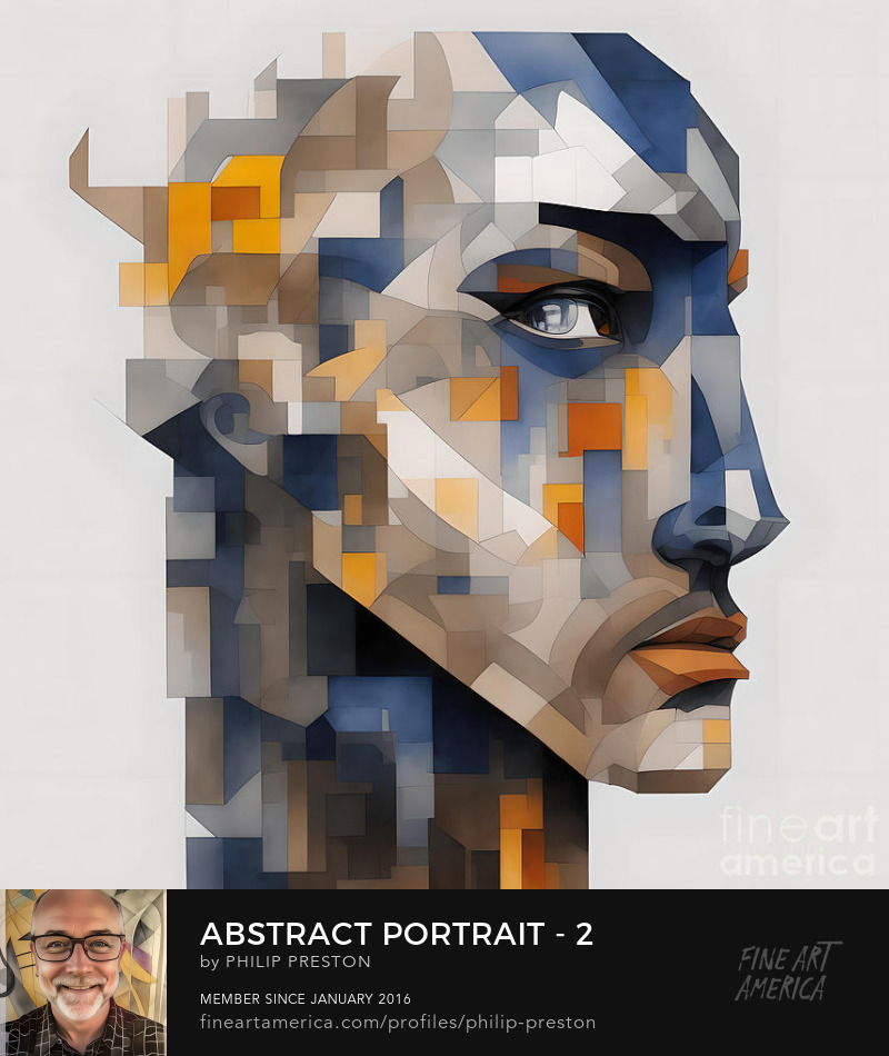 Abstract portrait, digital artwork by Philip Preston