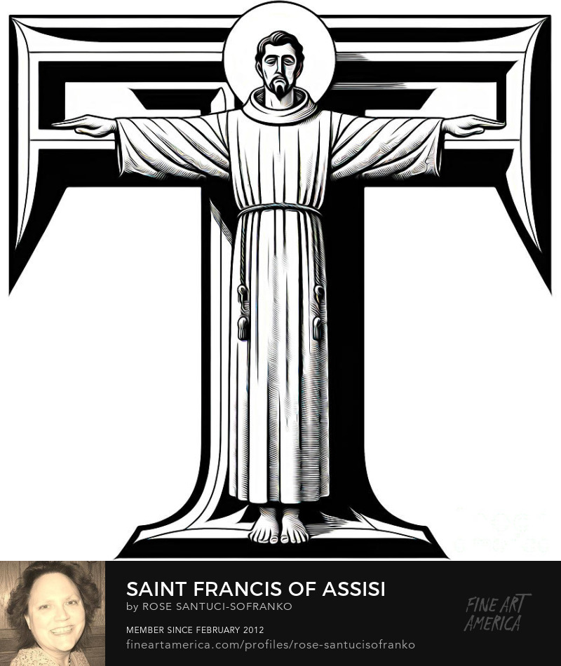 Saint Francis of Assisi as a Franciscan Tau Expressionist Effect