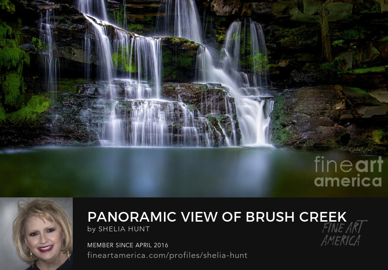 Panoramic View of Brush Creek Falls by Shelia Hunt