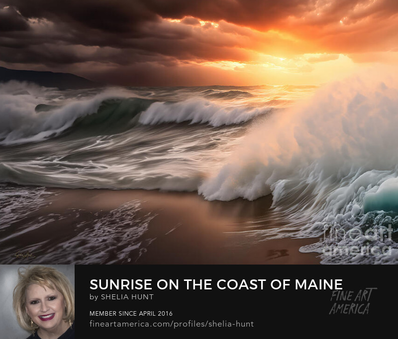 Sunrise on the Coast of Maine by Shelia Hunt