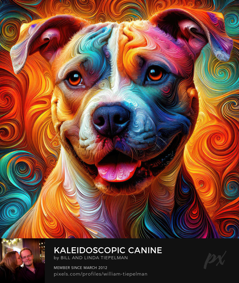 Kaleidoscopic Canine: A Spectrum of Joy