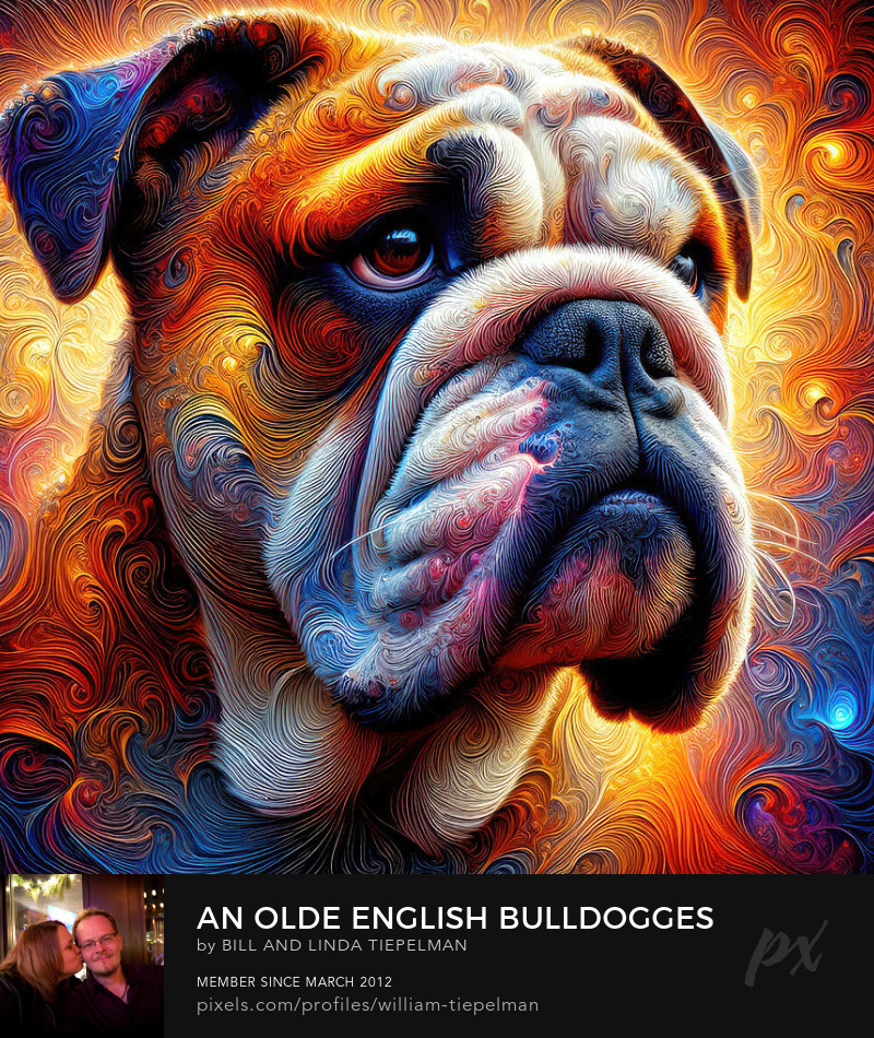 An Olde English Bulldog Portrait Prints