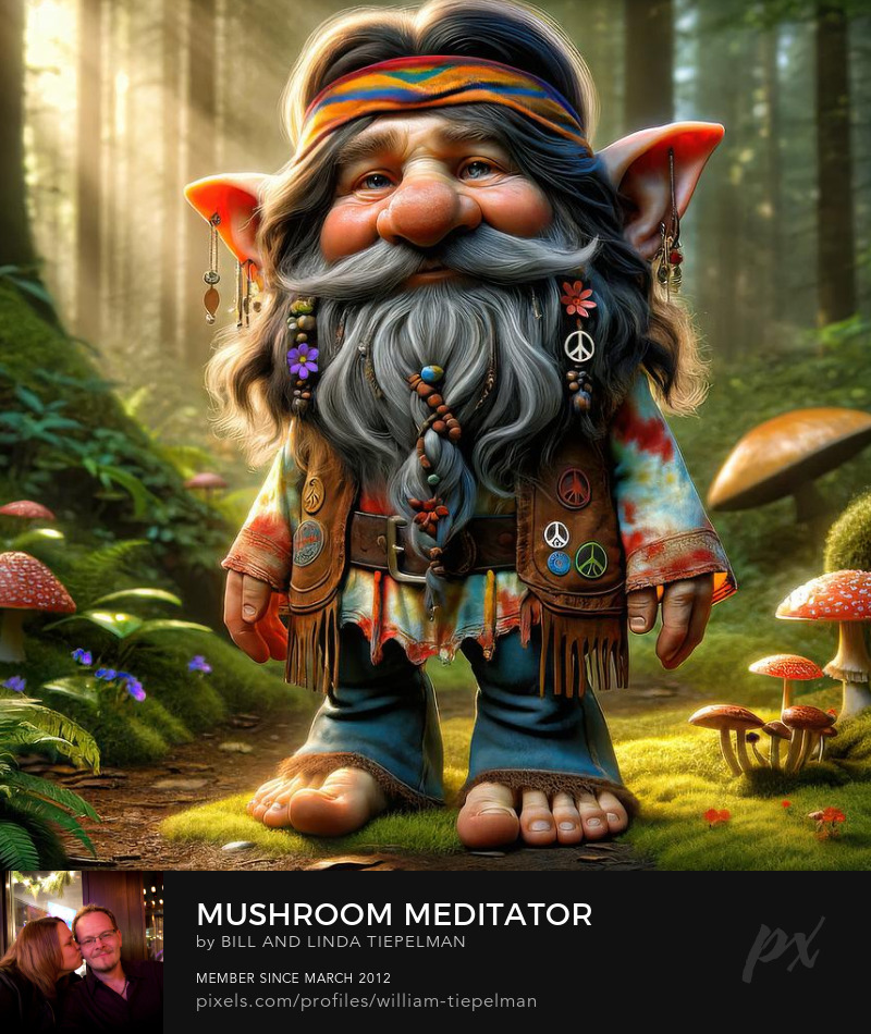 Mushroom Meditator Prints