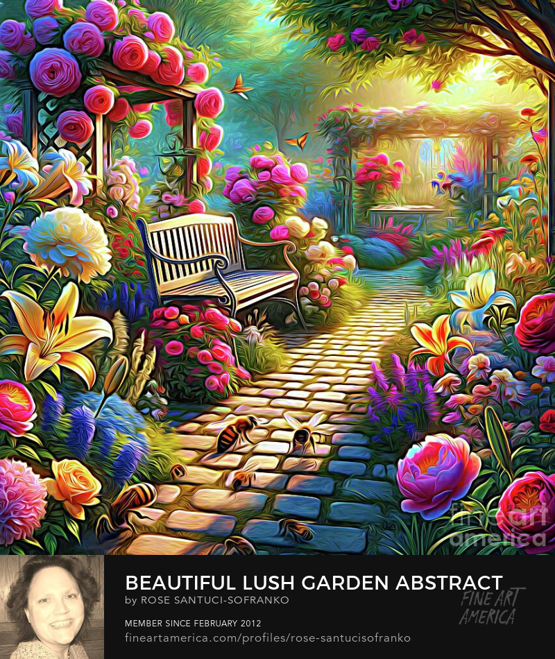 Beautiful Lush Garden Abstract Expressionism Buy Art Online